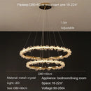 Axyaa Crystal Pendant Ring Chandelier for Luxury Interior Decor