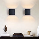 Axyaa Black Travertine Stone LED Wall Lamp - Unique Wabi Sabi Art Design