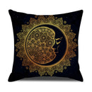Axyaa Gold Printed Decorative Linen Pillow Cover