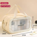Axyaa Travel Toiletry Storage Bag: Portable PVC Organizer for Cosmetics, Toiletries & Makeup