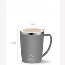 Axyaa Double Wall Stainless Steel Thermal Coffee Cup with Handle and Lid