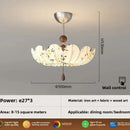 Axyaa Lotus Fabric Pendant Light for Bedroom Living Room Solid Wood Restaurant