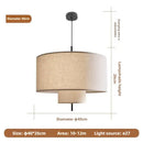 Axyaa Linen LED Pendant Chandelier for Home Decor