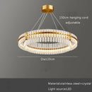 Axyaa Luxury Gold/Silver Rings LED Pendant Light - Modern Interior Hanging Ceiling Lamp