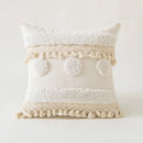 Axyaa Tufted Tassels Cushion Cover for Home Decor Square 45x45cm