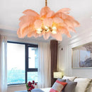 Axyaa Creative Feather Chandelier: Modern Nordic Pendant Light for Home Interior Decor