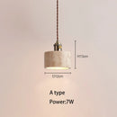 Axyaa Creative Stone LED Chandelier Retro Hanging Lamp for Kitchen Bedroom Lighting