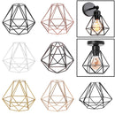 Axyaa Geometric Metal Wire Ceiling Pendant Lampshade for Retro Industrial Style