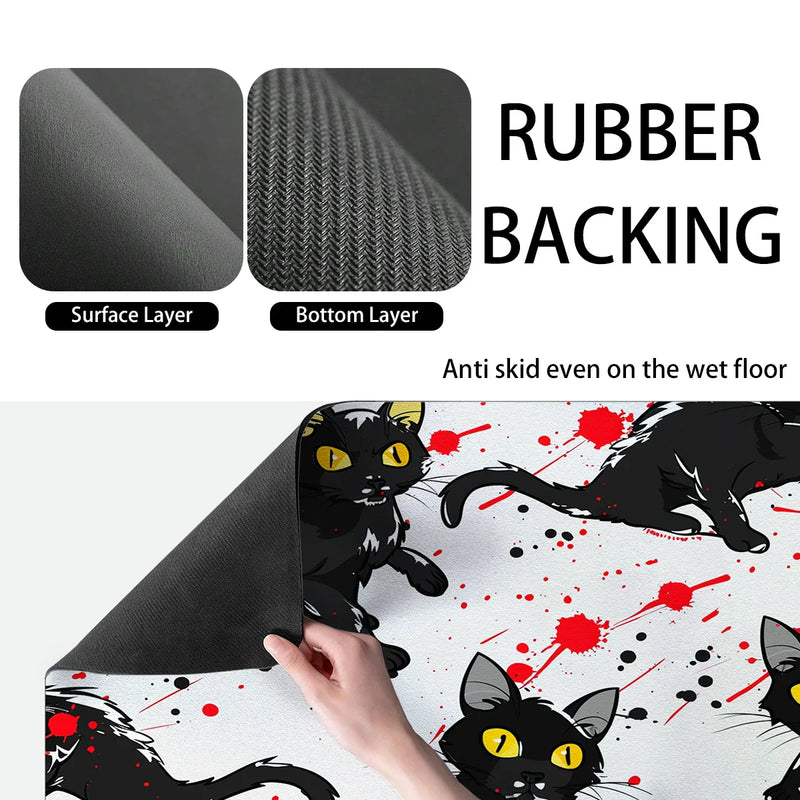 Watercolor Large Kitchen Drain Pad Quick Dry Absorbent Anti-slip Drying Mat by Axyaa