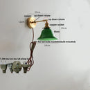 Axyaa Modern Clear Glass Wall Lights with Pull Chain Switch