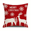 Axyaa Christmas Red & White Pattern Cushion Cover for Sofa, Bedroom, Car