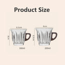 Axyaa Glass Coffee Cup Set with Coaster, Milk Cup, Tea Cup, Latte Cup