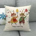 Easter Bunny Eggs Printed Pillow Covers 45x45cm - Axyaa Easter Decorations