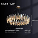 Axyaa Crystal Ceiling Chandelier LED Pendant Light for Home Decor