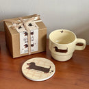 Cute Dachshund Ceramic Mug Set by Axyaa - Creative Gift for Dog Lovers