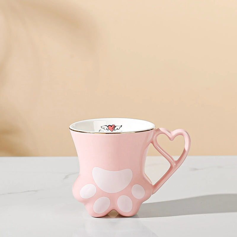 Axyaa Ceramic Cat Scratch Paw Cup - 300ml High Appearance Level Teacup Pair