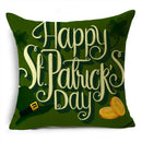 Axyaa Green Clover Pattern Pillowcase for St. Patrick's Day - 40/45/50cm