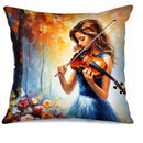 Axyaa Romantic Music Art Couple Pillow Covers for Sofa Bedroom Car