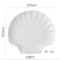 Axyaa Shell Dish Hot Pot Plate | Melamine Imitation Porcelain Dinnerware Kitchen Seasoning Dish