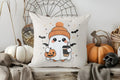 Cute Ghost Floral Halloween Pillow Cover for Sofa Bedroom Car by Axyaa