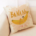 Fruit Girl Print Linen Pillowcase by Axyaa: Office Car Living Room Sofa Decor