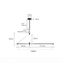Axyaa LED Strip Pendant Lights - Modern Black Hanging Lamps for Dining Hall