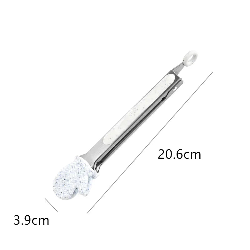 Axyaa Christmas Style Silicone BBQ Tongs - Kitchen Cooking Essential