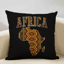Axyaa Geometric Africa Pattern Sofa Pillow Cover Linen Cushion Case African Decor