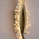 Axyaa Gold Crystal Wall Light: Luxe Stainless Steel Sconce for Home Decor