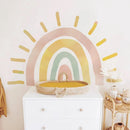 Axyaa Boho Sun Nursery Wallpaper Stickers Rainbow Kids Bedroom Decor