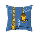 Nordic Cartoon Print Yellow Blue Cushion Cover 45*45cm by Axyaa