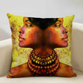 Axyaa African Woman Ethnic Cushion Cover 45x45cm