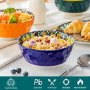 Axyaa 6/12 Piece Ceramic Soup Bowls 4.7" Colorful Dishwasher Oven Safe