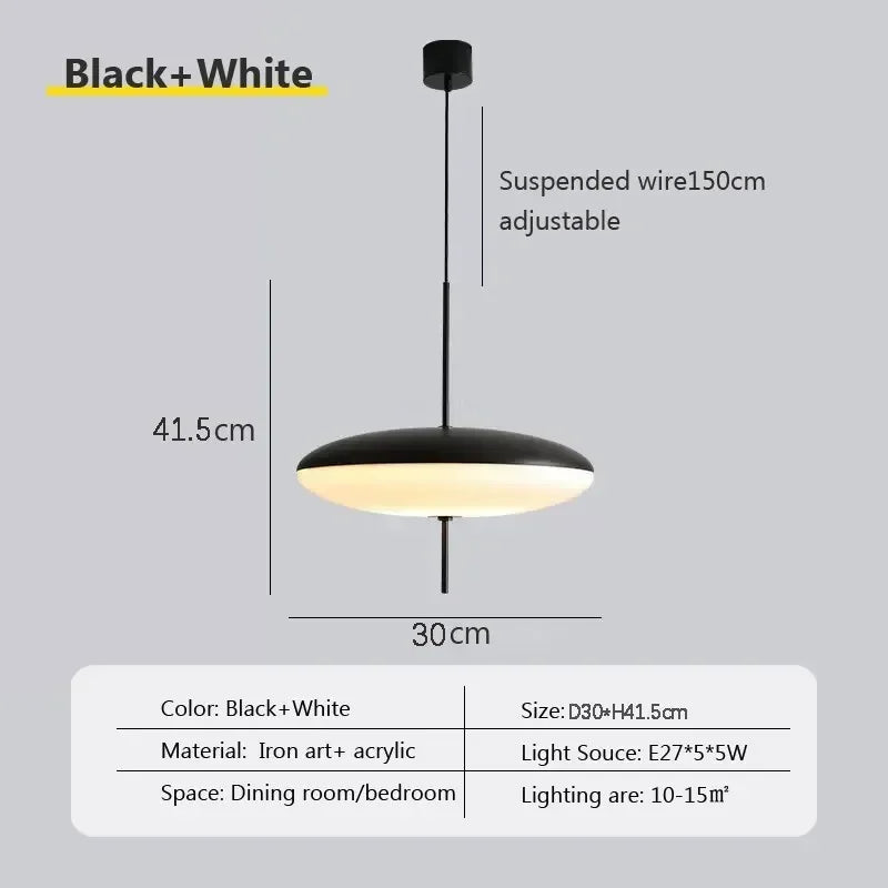 Axyaa Nordic LED Saucer Pendant Light for Home Decor
