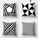 Axyaa Geometric Star Square Pillow Cover - Modern Home Decor Art Print