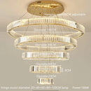 Axyaa Modern LED Crystal Round Chandelier for Dinning Living Room