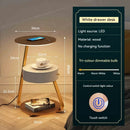 Modern LED Floor Lamp with Shelf by Axyaa: Stylish Living Room Lighting & Storage Solution