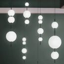 Axyaa Glass LED Chandelier for Modern Minimalist Restaurant, Coffee Shop, Bar, Bedroom