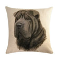 Axyaa Cute Puppy Head Linen Pillow Case 45*45cm