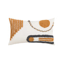Axyaa Embroidered Geometry Tassel Pillow Cover for Stylish Home Decor
