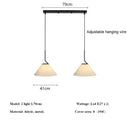 Cream Pleated Pendant Light for Living Room | Axyaa Chandelier | Nordic Style Loft Hanging Lamp