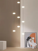 Axyaa Oval Ball Chandelier: Nordic Minimalist High-rise Staircase Lighting