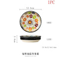 Axyaa Retro Double Ear Ceramic Bowls Set for Household Dining