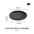 Axyaa Black & White Ceramic Tableware Set - Plates, Bowls, Japanese Luxury Dining Collection