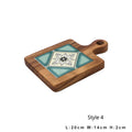 Axyaa Vintage Wood Dining Mat - Heat Resistant Kitchen Table Pot Mat