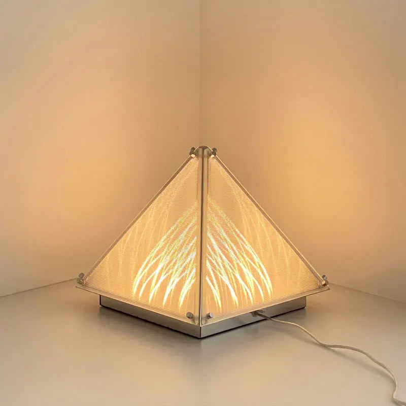 Axyaa Nordic Pyramid Table Lamp: Modern Art Desk Lamp for Living Room Bedroom
