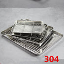 Axya Stainless Steel Baking Tray with Wire Rack - Cooking Essential