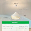 Axyaa Nordic Pleated Fabric LED Pendant Light Creamy Hanging Lamp