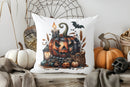 Axyaa Halloween Skull & Pumpkin Pillow Cover for Sofa, Bedroom, Car
