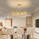 Axyaa Black Crystal Raindrop Chandelier for Elegant Living Space